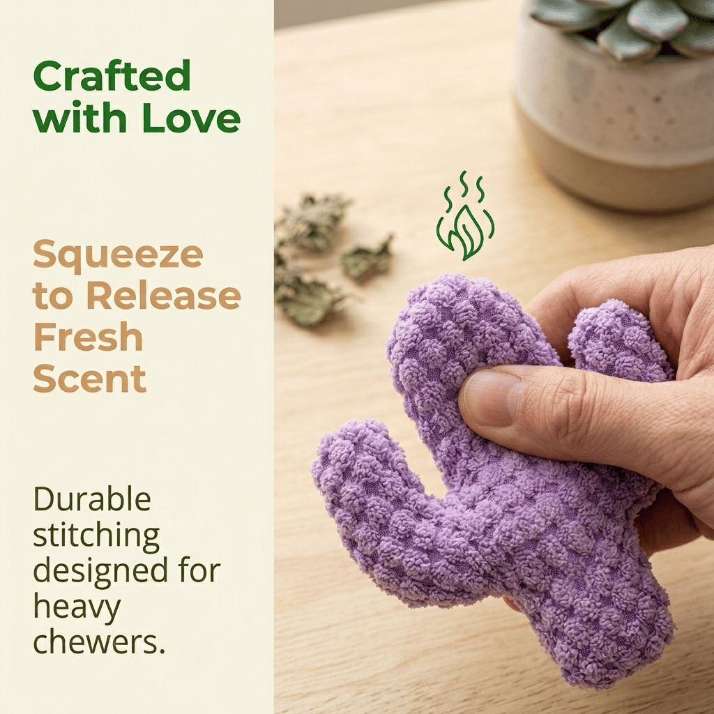 🎁Last Day Promotion 49% OFF🔥5pcHandmade Soft Cactus Kitten Chew Toys with Natural Catnip