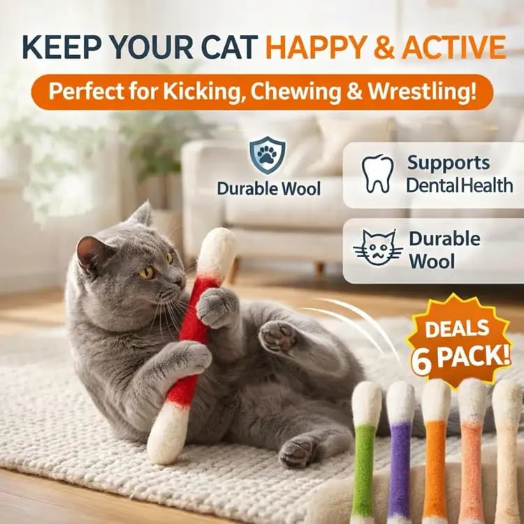 ❤️For happy, healthy, and active indoor cats🐱Swabs Large Size Cat Toys with Catnip