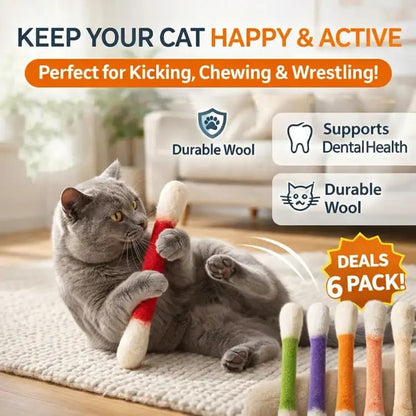 ❤️For happy, healthy, and active indoor cats🐱Swabs Large Size Cat Toys with Catnip
