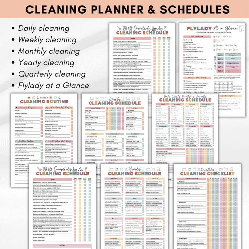 Last Day 49% OFF🔥🔥ADHD Cleaning & Organizing Toolkit - Chore Planner✔