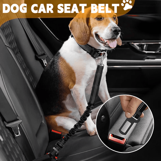 2-Pack Pet Dog & Cat Seat Belts for Cars, Adjustable Safety Leash/Harness Compatible with Vehicle Headrests