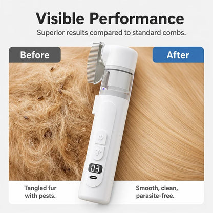 ⏰LIMITED TIME PRICE🔥Electric Pet Grooming Comb🐕Keep your furry friends away from mites, fleas and tangled fur!